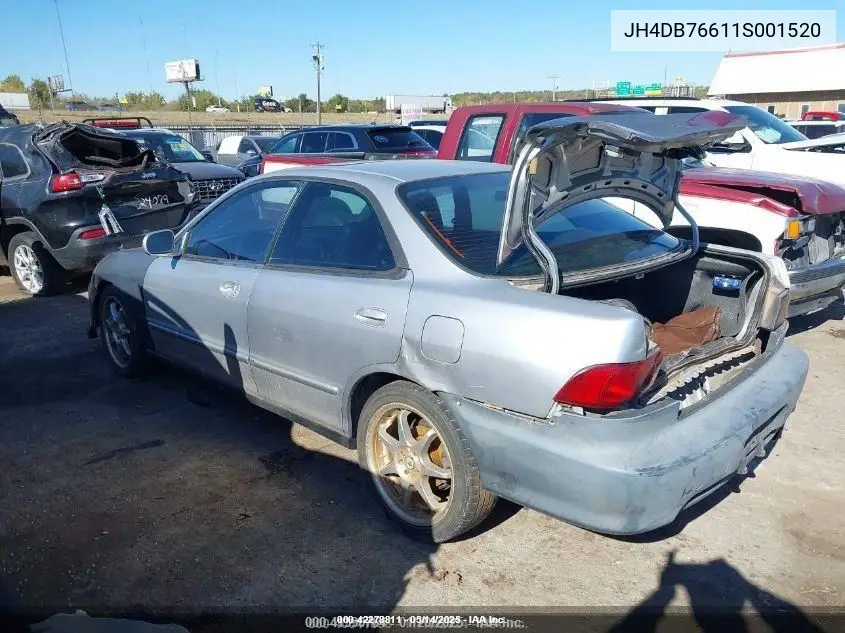 2001 Acura Integra Gs VIN: JH4DB76611S001520 Lot: 42278811