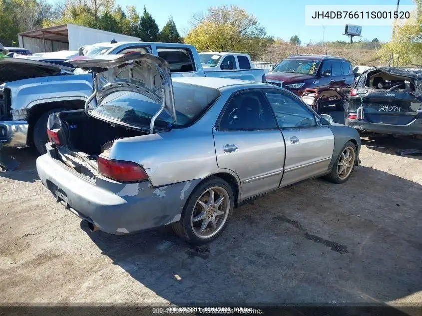 2001 Acura Integra Gs VIN: JH4DB76611S001520 Lot: 42278811