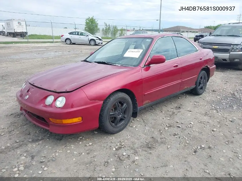 2001 Acura Integra Ls VIN: JH4DB76581S000937 Lot: 42361439