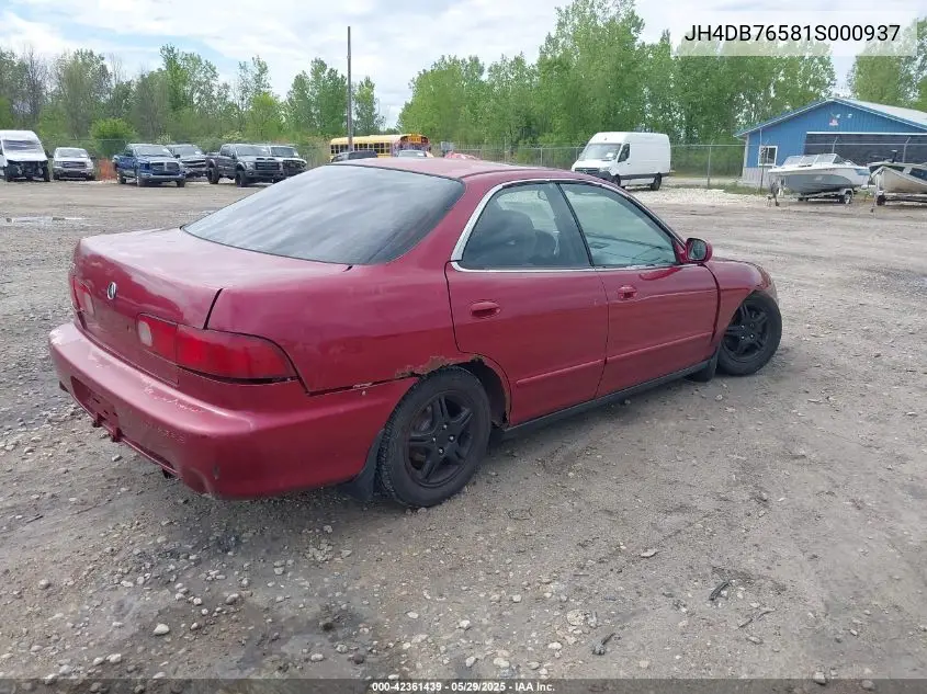 2001 Acura Integra Ls VIN: JH4DB76581S000937 Lot: 42361439