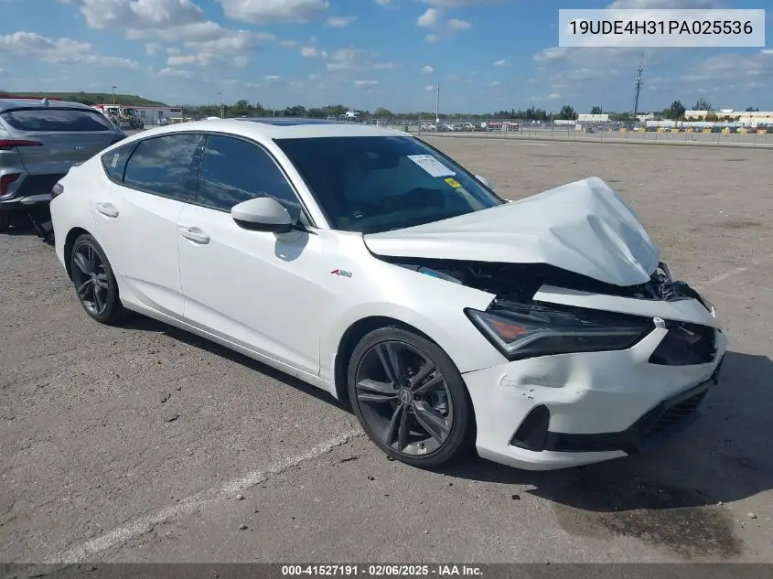 2023 Acura Integra A-Spec VIN: 19UDE4H31PA025536 Lot: 41527191