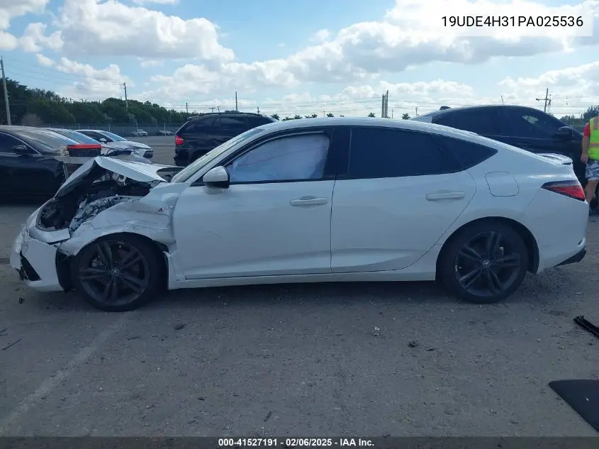 2023 Acura Integra A-Spec VIN: 19UDE4H31PA025536 Lot: 41527191