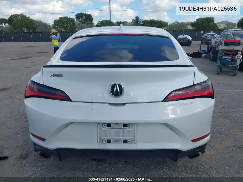 2023 Acura Integra A-Spec VIN: 19UDE4H31PA025536 Lot: 41527191