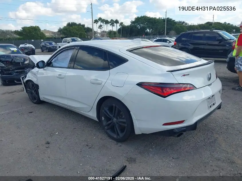 2023 Acura Integra A-Spec VIN: 19UDE4H31PA025536 Lot: 41527191