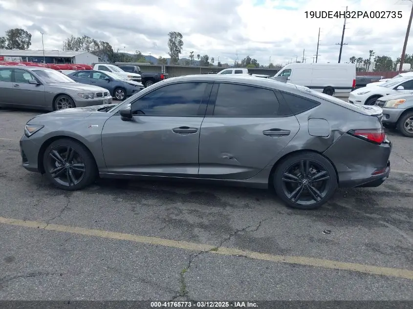 2023 Acura Integra A-Spec VIN: 19UDE4H32PA002735 Lot: 41765773