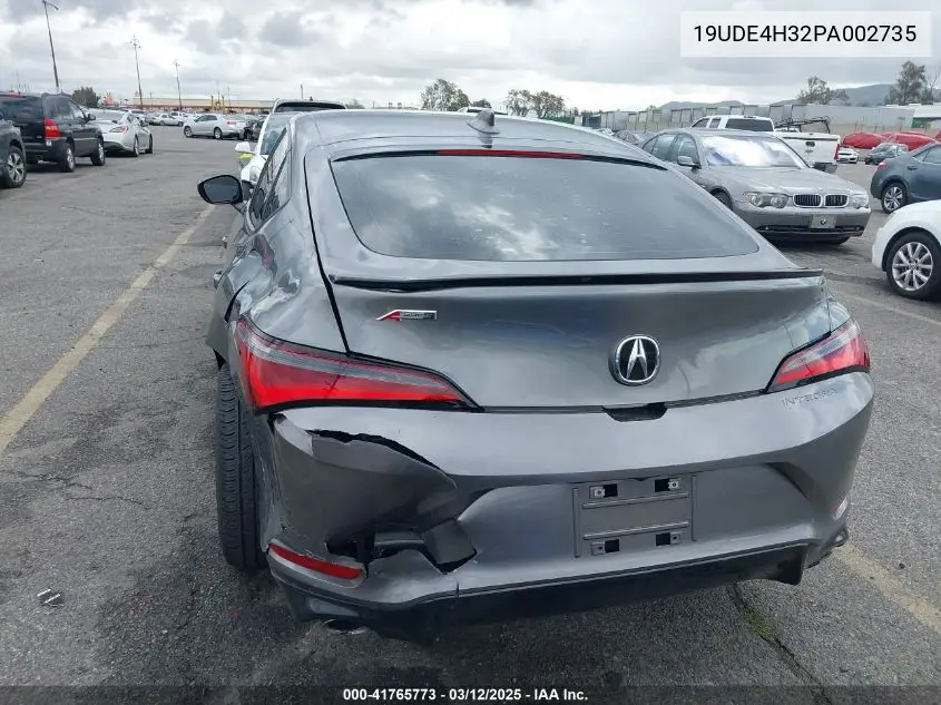 2023 Acura Integra A-Spec VIN: 19UDE4H32PA002735 Lot: 41765773