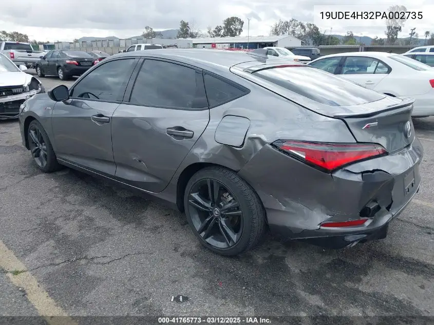 2023 Acura Integra A-Spec VIN: 19UDE4H32PA002735 Lot: 41765773