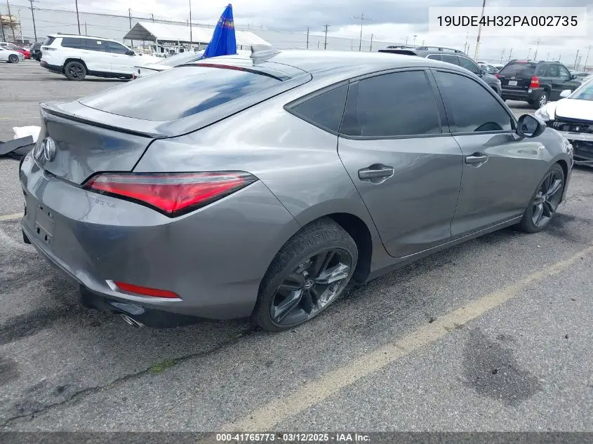 2023 Acura Integra A-Spec VIN: 19UDE4H32PA002735 Lot: 41765773