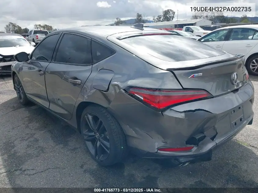 2023 Acura Integra A-Spec VIN: 19UDE4H32PA002735 Lot: 41765773