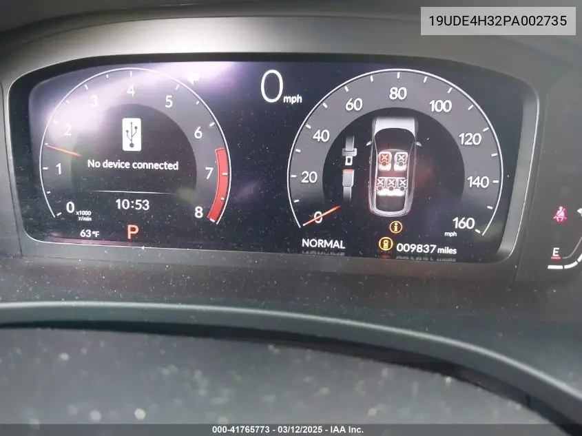 2023 Acura Integra A-Spec VIN: 19UDE4H32PA002735 Lot: 41765773