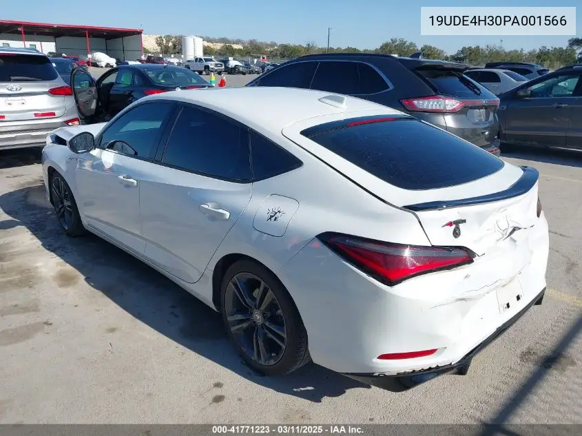 2023 Acura Integra A-Spec VIN: 19UDE4H30PA001566 Lot: 41771223