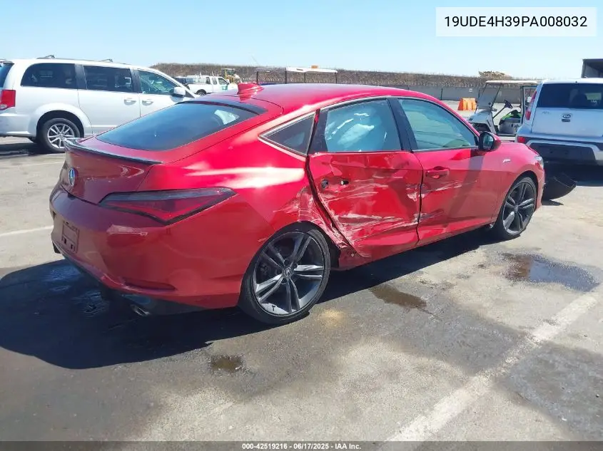 2023 Acura Integra A-Spec VIN: 19UDE4H39PA008032 Lot: 42519216