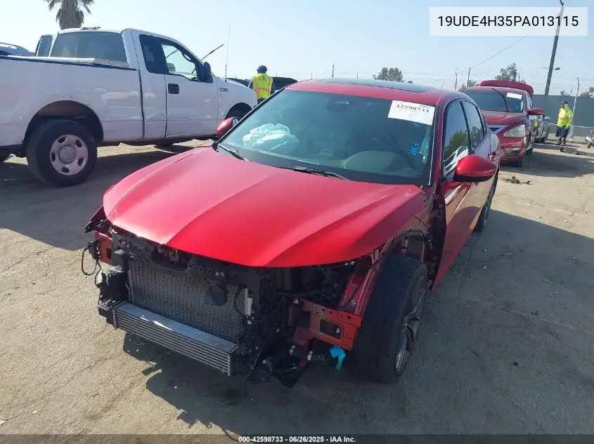 2023 Acura Integra A-Spec VIN: 19UDE4H35PA013115 Lot: 42598733