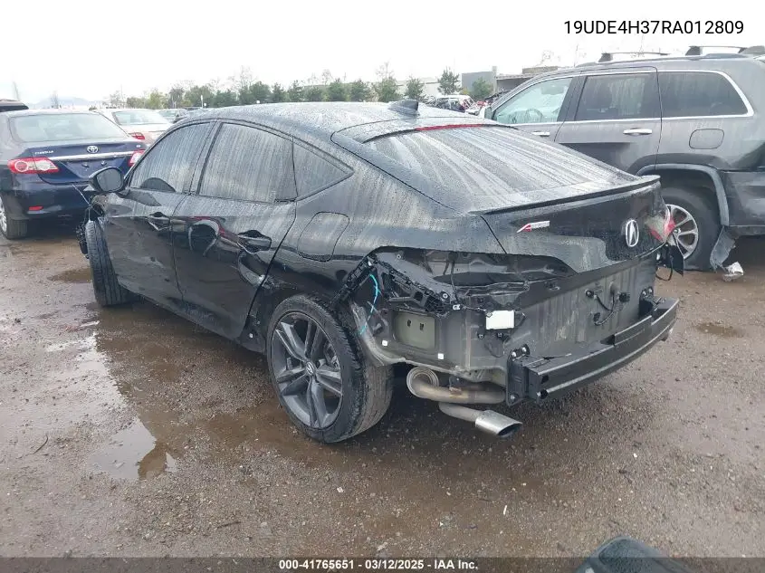 2024 Acura Integra A-Spec VIN: 19UDE4H37RA012809 Lot: 41765651