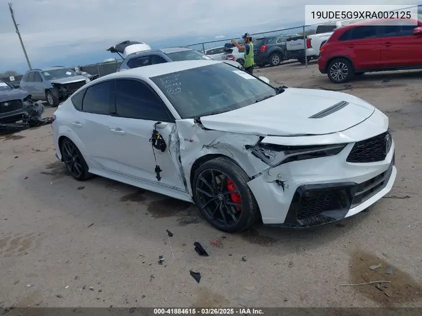 2024 Acura Integra Type S VIN: 19UDE5G9XRA002125 Lot: 41884615