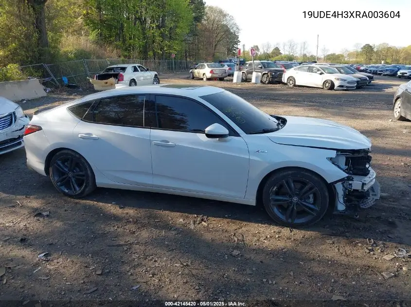 2024 Acura Integra A-Spec VIN: 19UDE4H3XRA003604 Lot: 42145420
