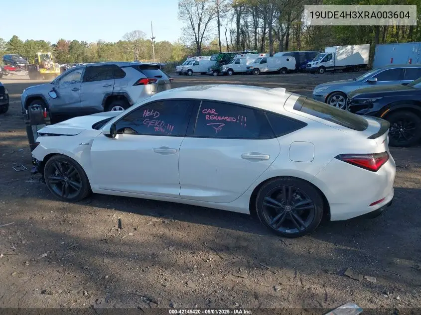 2024 Acura Integra A-Spec VIN: 19UDE4H3XRA003604 Lot: 42145420