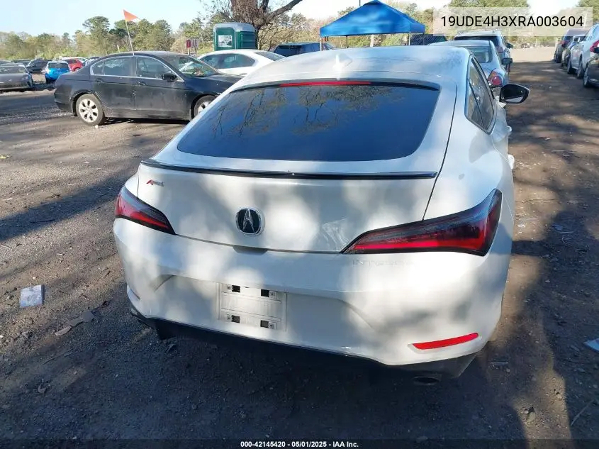 2024 Acura Integra A-Spec VIN: 19UDE4H3XRA003604 Lot: 42145420