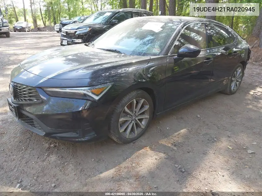 2024 Acura Integra VIN: 19UDE4H21RA020945 Lot: 42156065