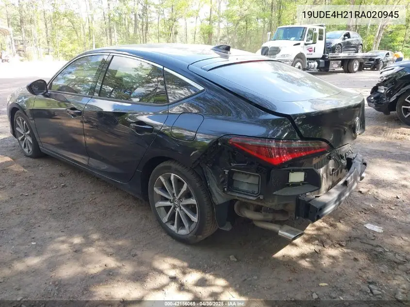 2024 Acura Integra VIN: 19UDE4H21RA020945 Lot: 42156065