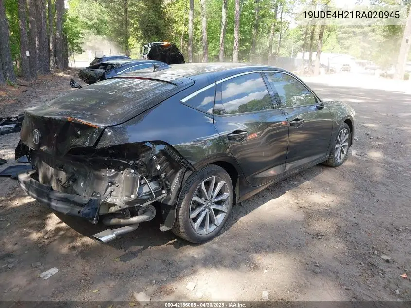 2024 Acura Integra VIN: 19UDE4H21RA020945 Lot: 42156065