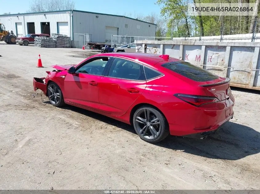 2024 Acura Integra A-Spec Technology VIN: 19UDE4H65RA026864 Lot: 42182148