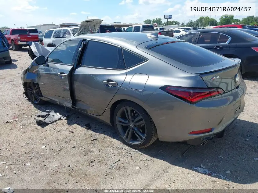 2024 Acura Integra A-Spec Technology VIN: 19UDE4G71RA024457 Lot: 42244320