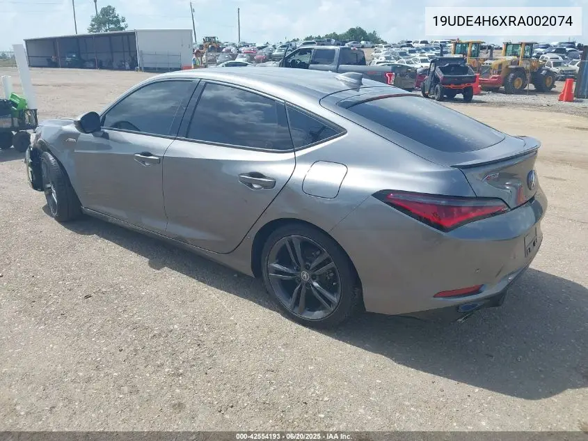 2024 Acura Integra A-Spec Technology VIN: 19UDE4H6XRA002074 Lot: 42554193