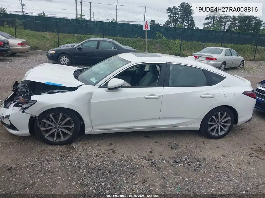 2024 Acura Integra VIN: 19UDE4H27RA008816 Lot: 42591060