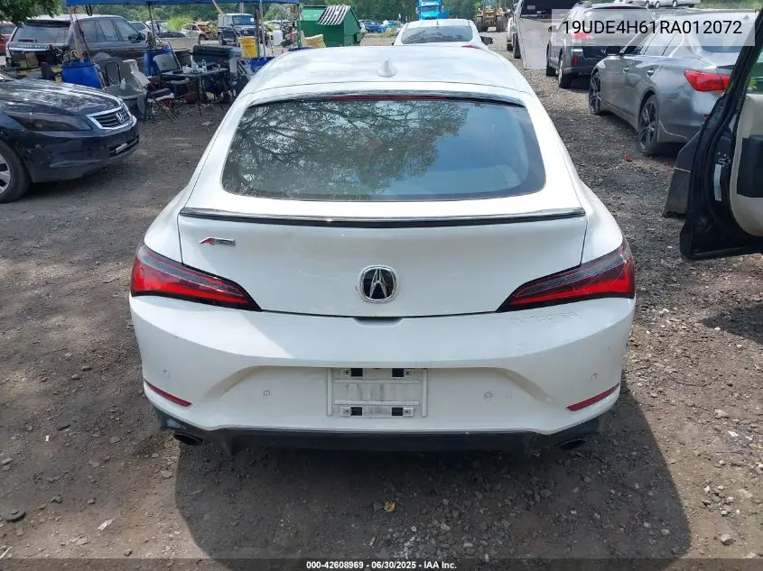 2024 Acura Integra A-Spec Technology VIN: 19UDE4H61RA012072 Lot: 42608969