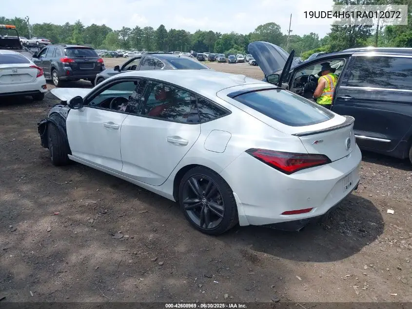 2024 Acura Integra A-Spec Technology VIN: 19UDE4H61RA012072 Lot: 42608969