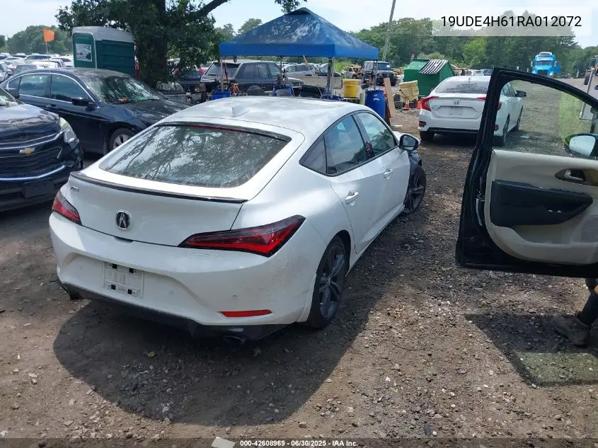 2024 Acura Integra A-Spec Technology VIN: 19UDE4H61RA012072 Lot: 42608969