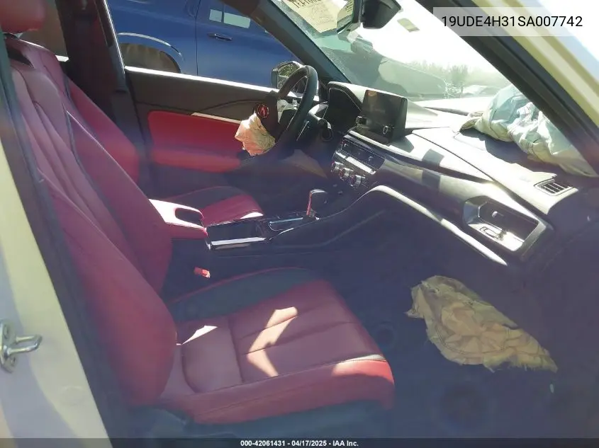 2025 Acura Integra A-Spec VIN: 19UDE4H31SA007742 Lot: 42061431