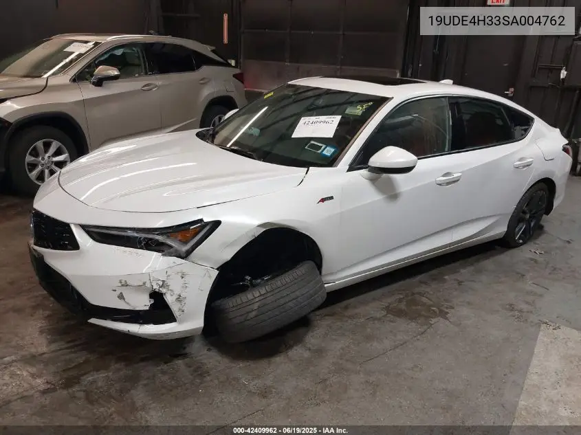 2025 Acura Integra A-Spec VIN: 19UDE4H33SA004762 Lot: 42409962