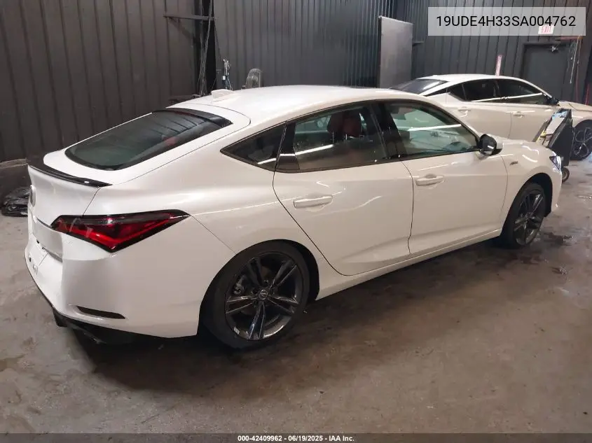 2025 Acura Integra A-Spec VIN: 19UDE4H33SA004762 Lot: 42409962