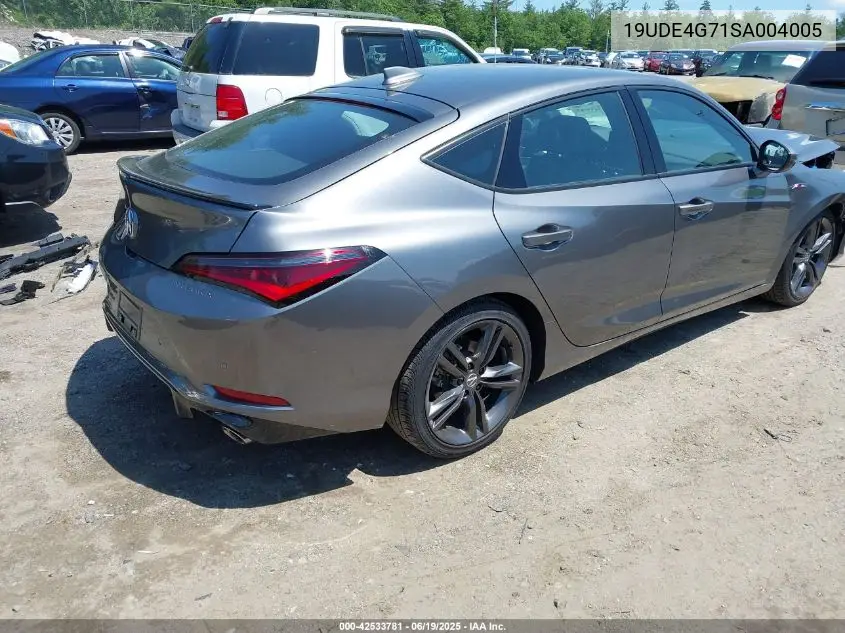 2025 Acura Integra A-Spec Technology VIN: 19UDE4G71SA004005 Lot: 42533781