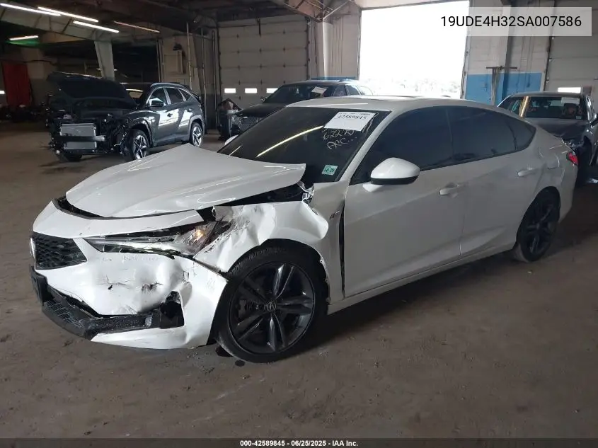 2025 Acura Integra A-Spec VIN: 19UDE4H32SA007586 Lot: 42589845