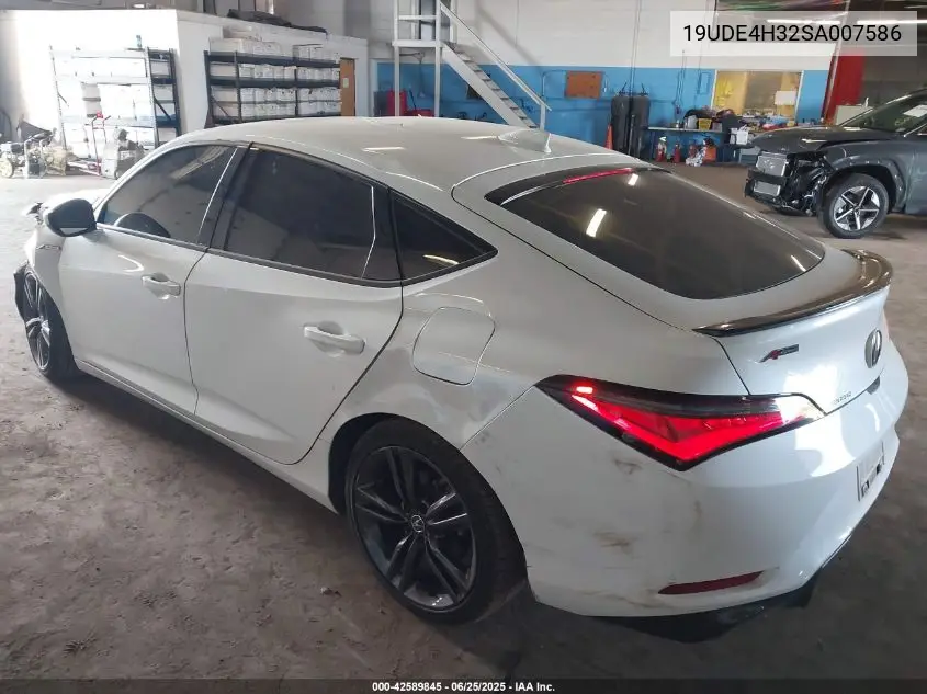 2025 Acura Integra A-Spec VIN: 19UDE4H32SA007586 Lot: 42589845