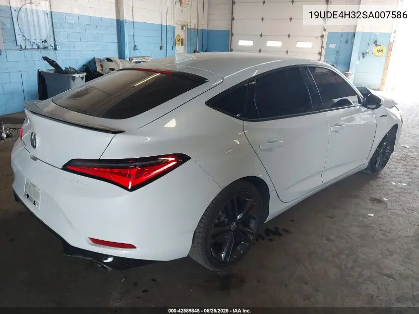 2025 Acura Integra A-Spec VIN: 19UDE4H32SA007586 Lot: 42589845