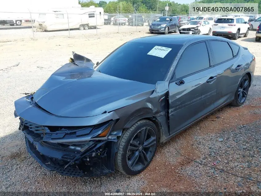 2025 Acura Integra A-Spec Technology VIN: 19UDE4G70SA007865 Lot: 42594957