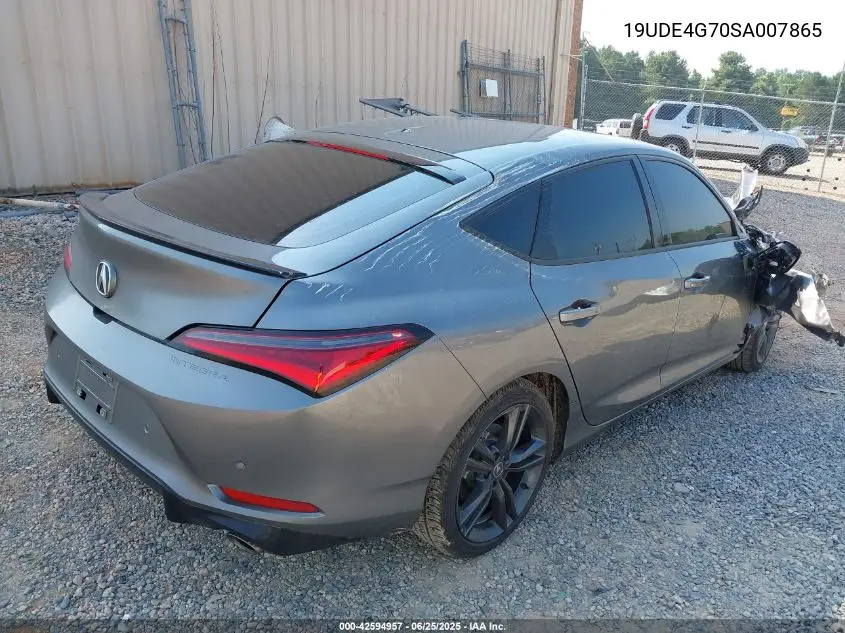 2025 Acura Integra A-Spec Technology VIN: 19UDE4G70SA007865 Lot: 42594957