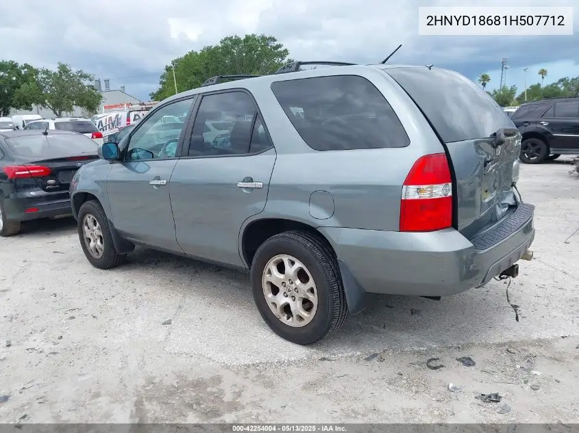2001 Acura Mdx VIN: 2HNYD18681H507712 Lot: 42254004