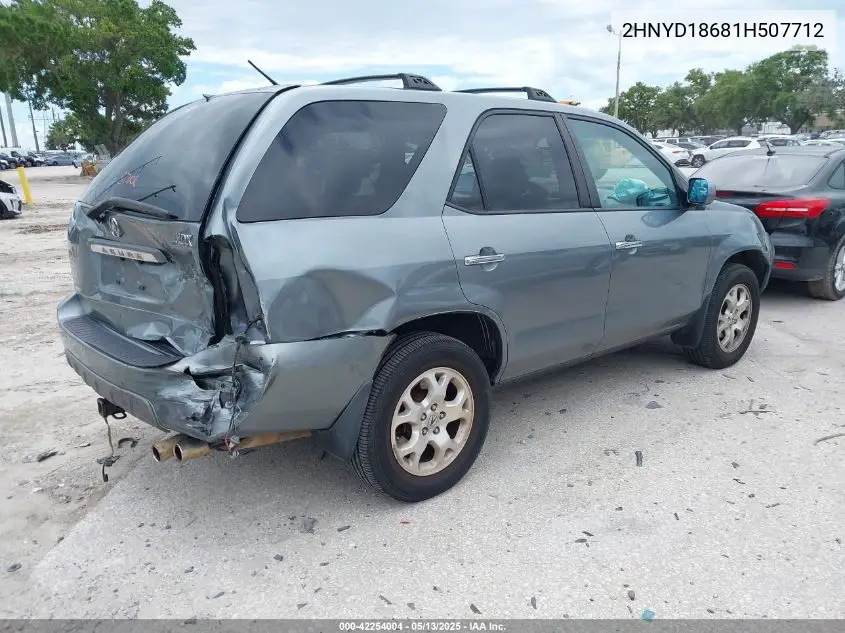 2001 Acura Mdx VIN: 2HNYD18681H507712 Lot: 42254004