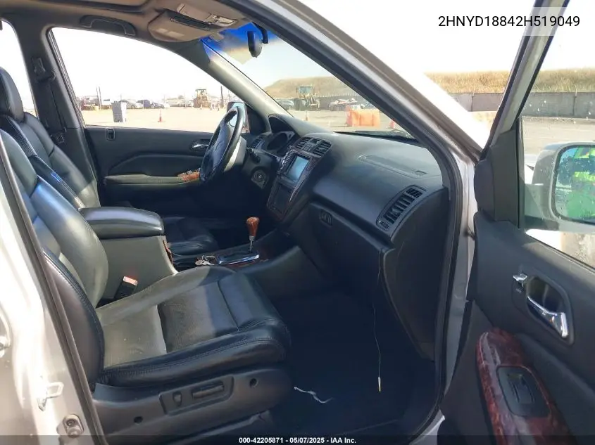 2002 Acura Mdx VIN: 2HNYD18842H519049 Lot: 42205871