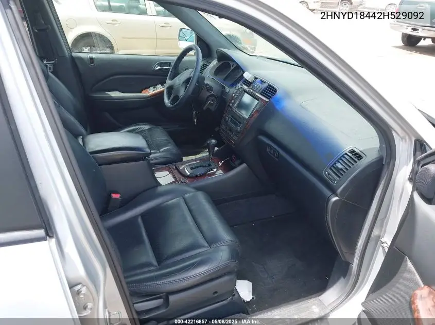 2002 Acura Mdx VIN: 2HNYD18442H529092 Lot: 42216857