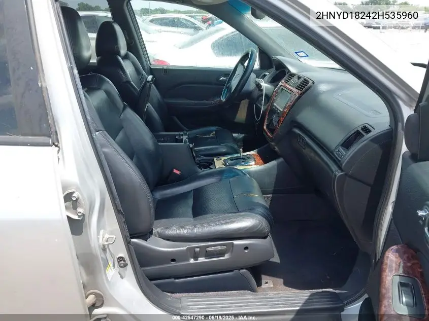 2002 Acura Mdx VIN: 2HNYD18242H535960 Lot: 42547290