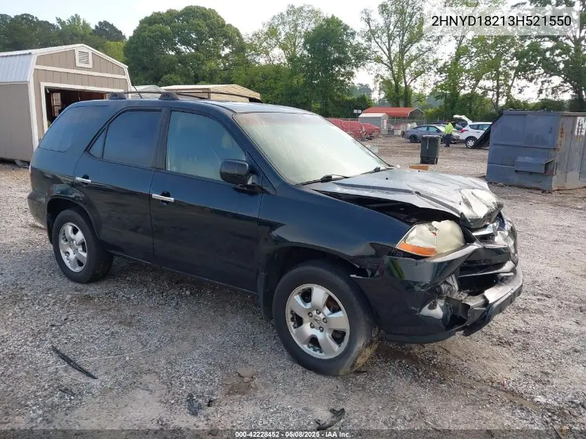 2003 Acura Mdx VIN: 2HNYD18213H521550 Lot: 42228452