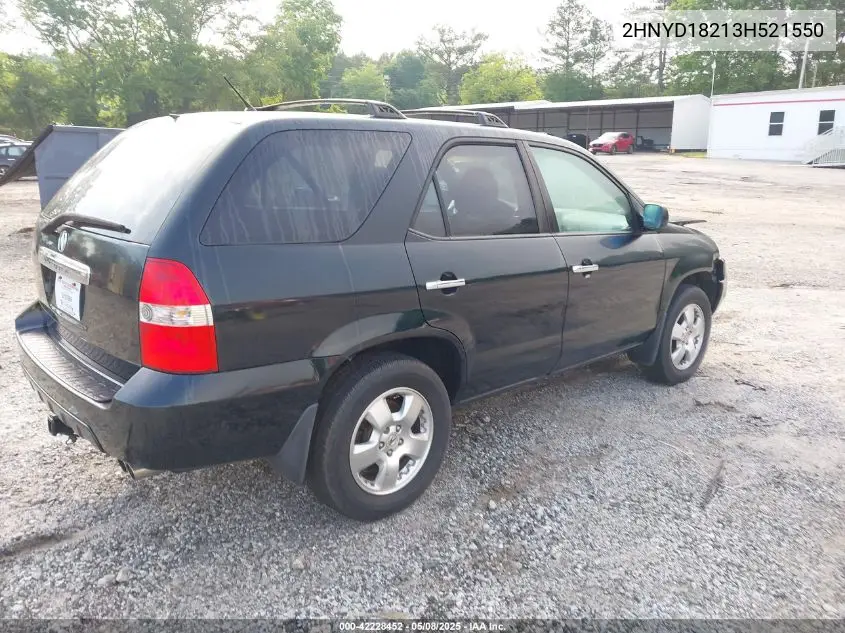 2003 Acura Mdx VIN: 2HNYD18213H521550 Lot: 42228452