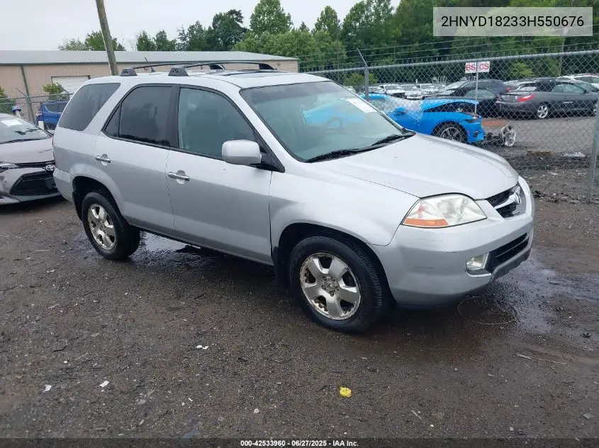 2003 Acura Mdx VIN: 2HNYD18233H550676 Lot: 42533960