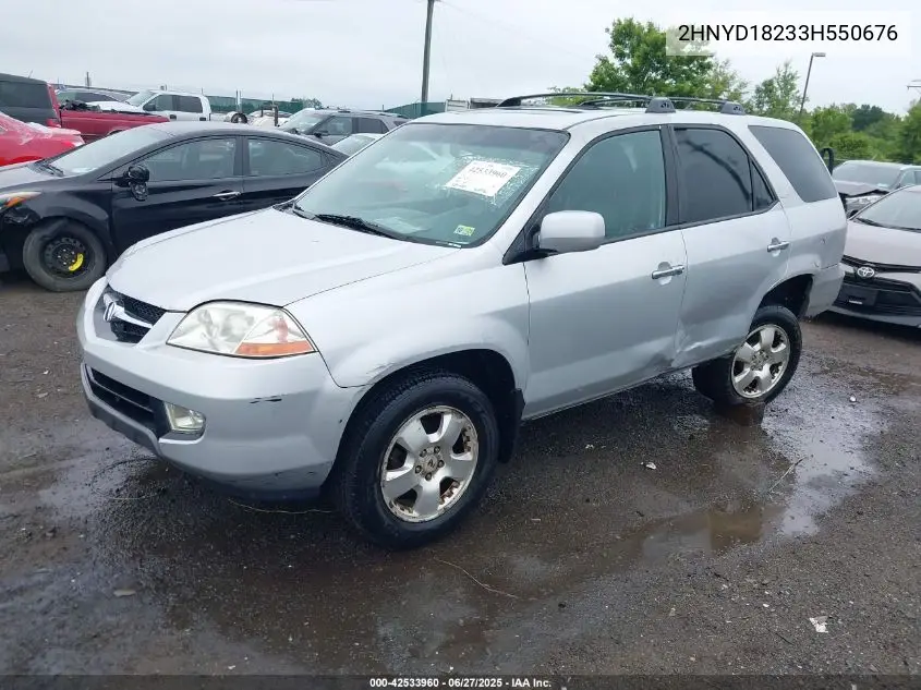 2003 Acura Mdx VIN: 2HNYD18233H550676 Lot: 42533960